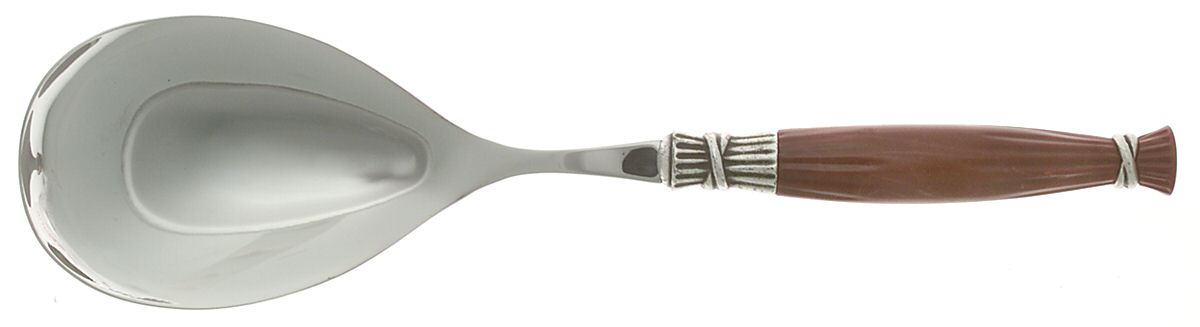 Dolce Vita-Red (Stainless) Large Solid Serving Spoon by Vietri-1