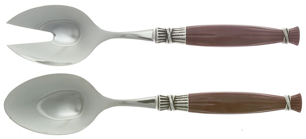 Dolce Vita-Red (Stainless) (2 Pc) Solid Salad Set by Vietri-1