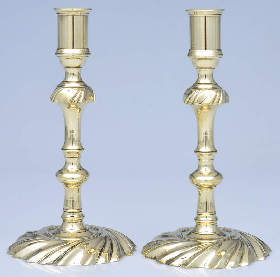 Colonial Williamsburg Brass Candlesticks Pair of 8" Candlesticks by Virginia Metalcrafters-1