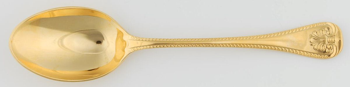 Kensington (Gold Electroplate) Place/Oval Soup Spoon by Viners of Sheffield-1