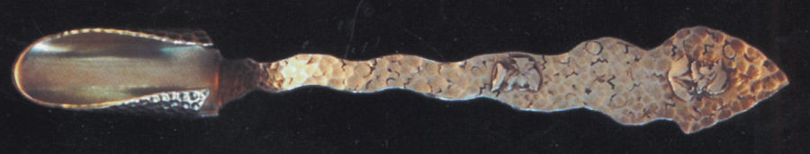 Medallion (Sterling, 1885) Solid Cheese Scoop by Vansant-1