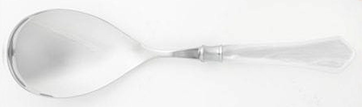 Verona-White (Stainless, Acrylic) Hollow Handle Serving Spoon by Vietri-1