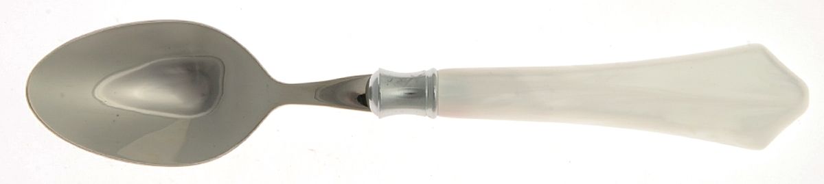 Verona-White (Stainless, Acrylic) Place/Oval Soup Spoon by Vietri-1