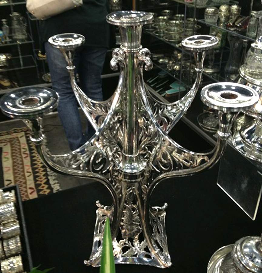 1577 (Silverplate, Hollowware) Large 5-Light Candelabra by Van Bergh-1