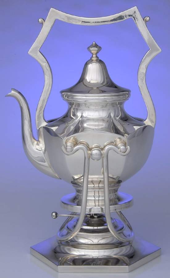 492 (Silverplate, Hollowware) Kettle, Stand & Burner by Van Bergh-1