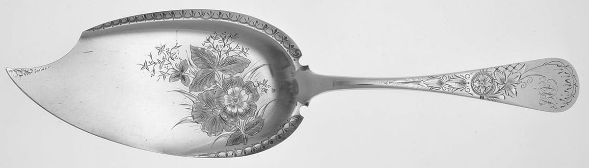 VNS14 (Sterling) Large Solid Ice Cream Server, Bright Cut by Vansant-1