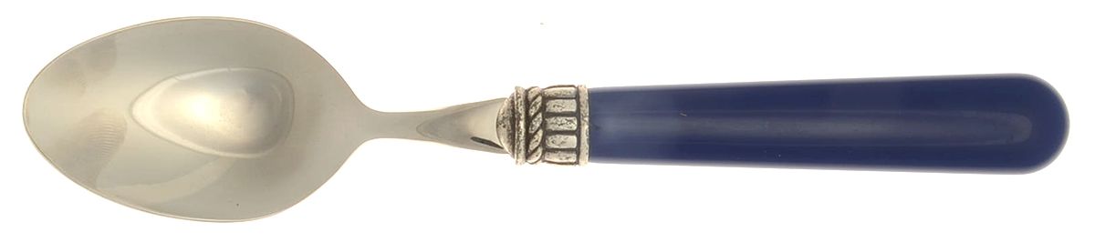Florentine Navy Blue (Stainless) Place/Oval Soup Spoon by Vietri-1