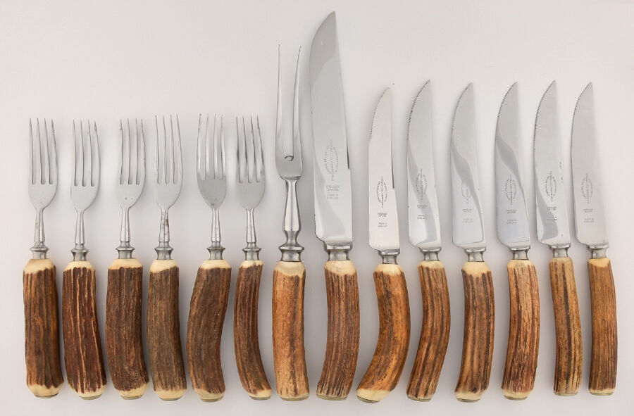 Stainless Flatware 14 Piece Steak Set(6STFI,6STK,1CKS,1CFS) by Viners of Sheffield-1