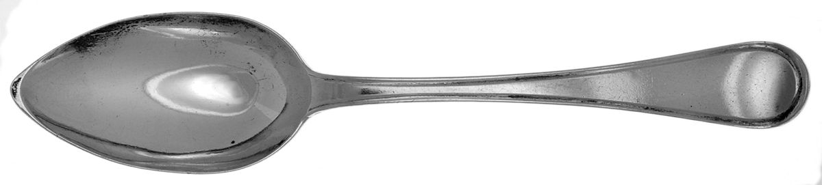 VOZ1 (Sterling) Solid Serving Spoon by Van Outvorst & Zoon-1
