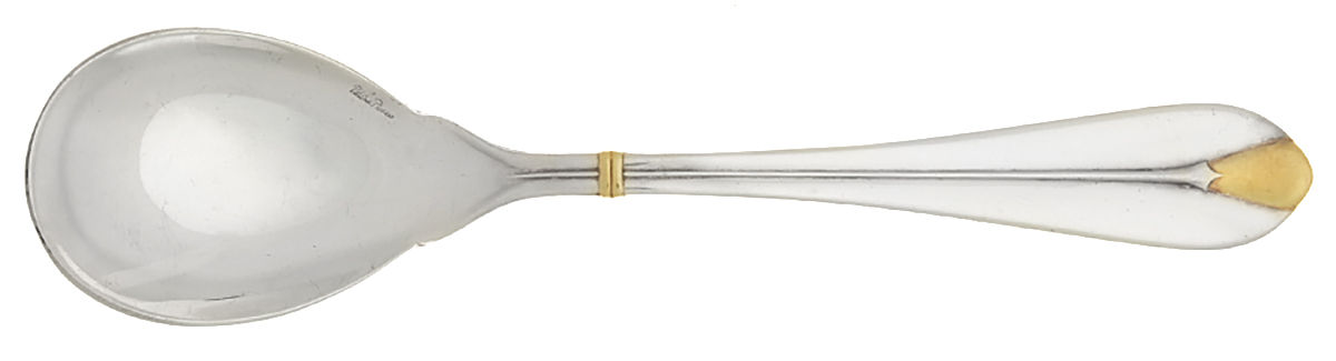 Pearl-Gold (Silverplate, Gold Acct) Solid Serving Spoon by Villeroy & Boch-1