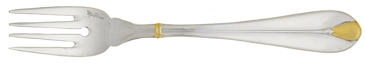 Pearl-Gold (Silverplate, Gold Acct) Individual Solid Fish Fork by Villeroy & Boch-1