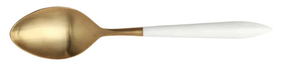 Ares Oro White (Gold Electroplate) Tablespoon (Serving Spoon) by Vietri-1