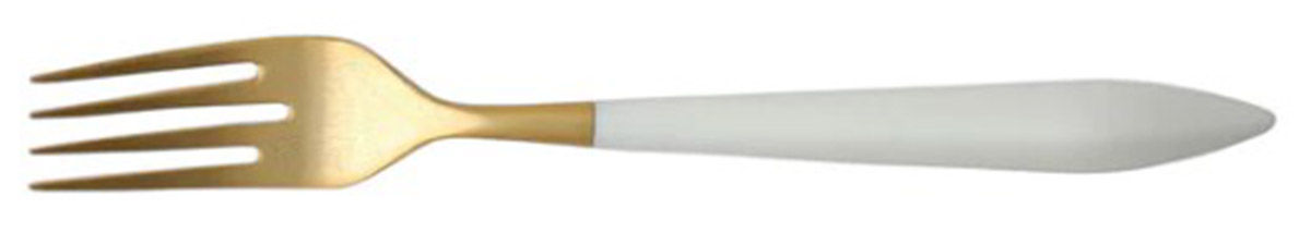 Ares Oro White (Gold Electroplate) Individual Salad Fork by Vietri-1