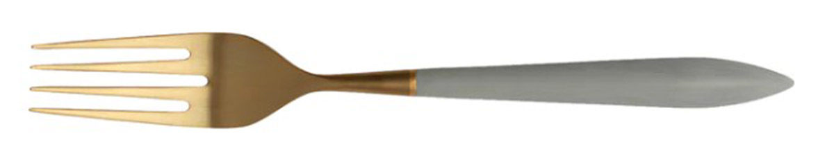 Ares Oro Gray (Gold Electroplate) Solid Serving Fork by Vietri-1