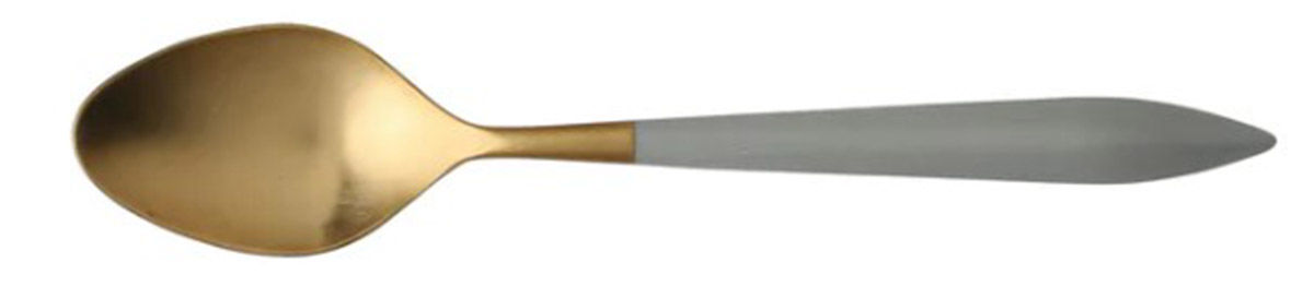 Ares Oro Gray (Gold Electroplate) Place/Oval Soup Spoon by Vietri-1