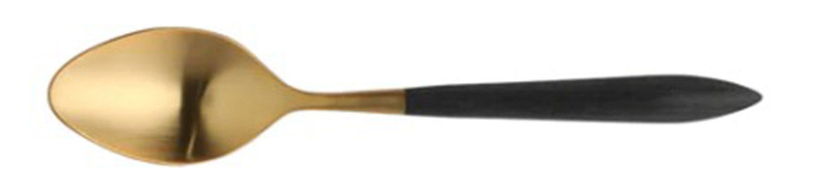 Ares Oro Black (Gold Electroplate) Demitasse Spoon by Vietri-1