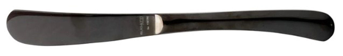Settimocielo Nero (Stainless) Flat Handle Butter Spreader by Vietri-1