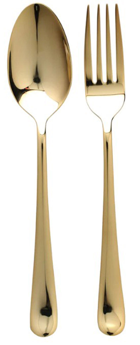 Settimocielo Oro (Gold Electroplate) Solid Serving Set by Vietri-1