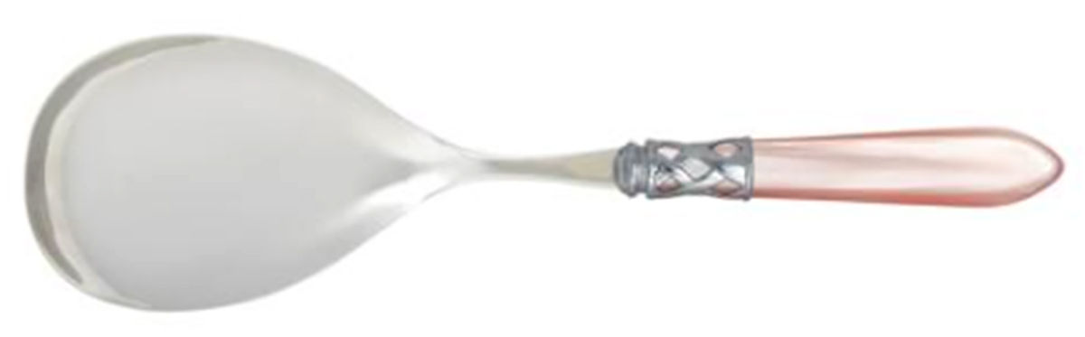 Aladdin Light Pink (Brilliant) Large Solid Serving Spoon by Vietri-1