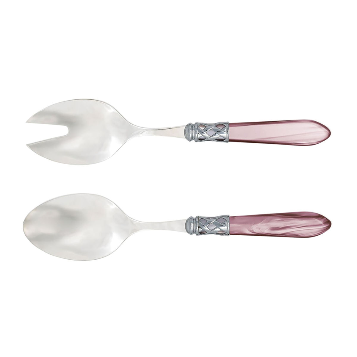 Aladdin Lilac (Brilliant Lattice) (2 Pc) Solid Salad Set by Vietri-1