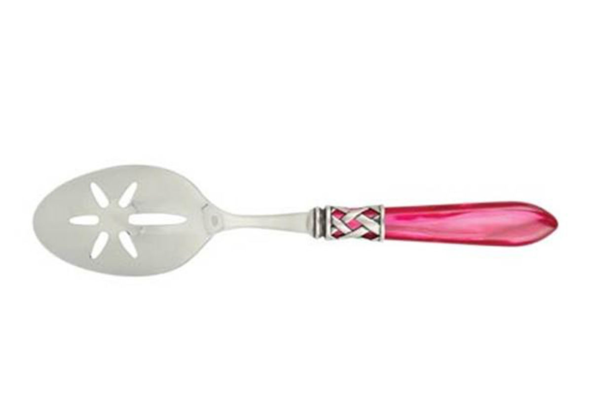 Aladdin Raspberry (Antique Lattice) Serving Spoon-Slotted by Vietri-1