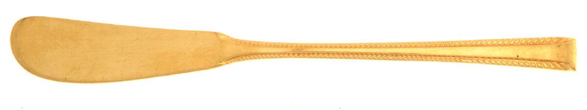 VS48 (Gold Electroplate) Flat Handle Butter Spreader by Viners of Sheffield-1