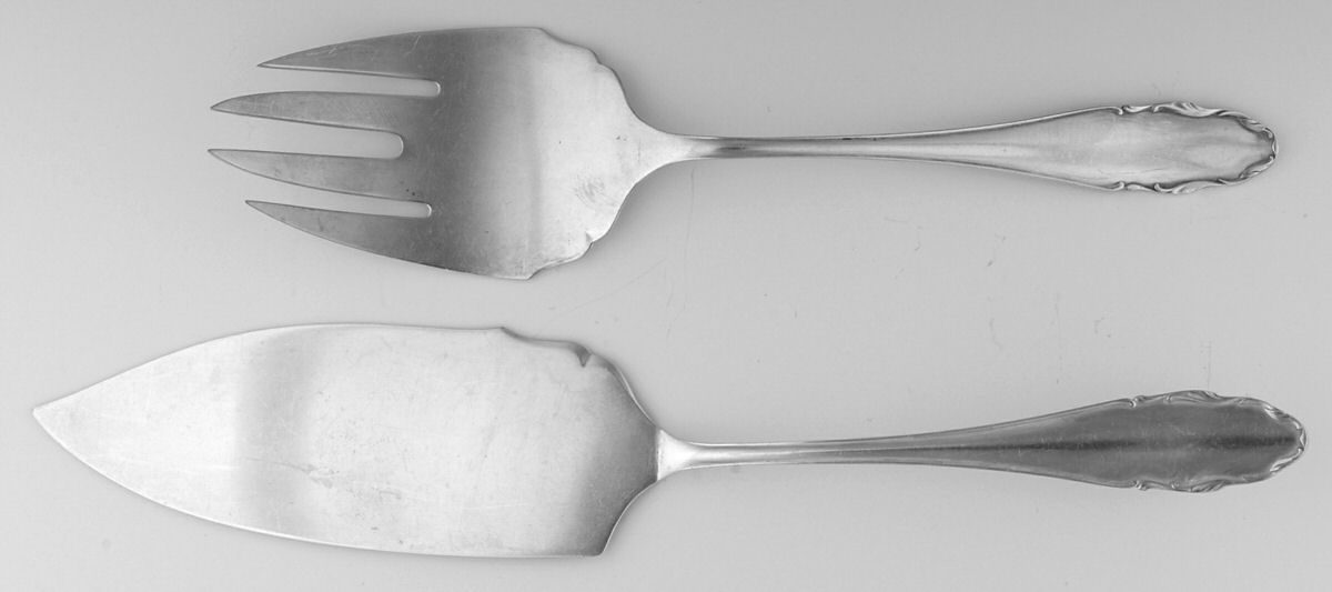 2200 (Silverplate) 2 Piece Large Solid Fish Serving Set by WMF Flatware-1