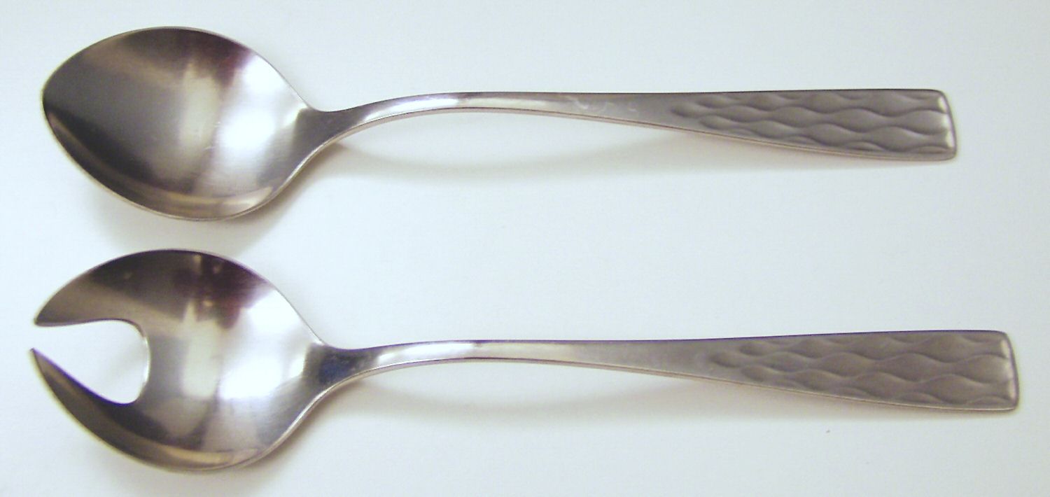 Artisan (Stainless, Older, Satin) (2 Pc) Solid Salad Set by WMF Flatware-1