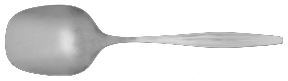 Atlanta-Motion (Stainless, Older, 1954) Solid Salad Serving Spoon by WMF Flatware-1