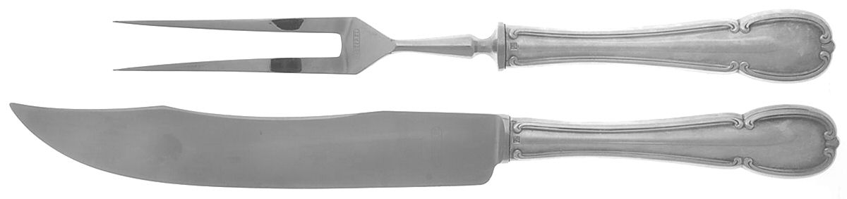Barock (Silverplate) Small Stainless Blade 2-Piece Steak Carving Set by WMF Flatware-1