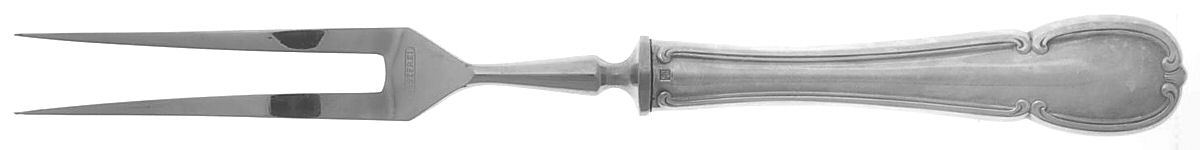 Barock (Silverplate) Small Steak Carving Fork with Stainless Prongs by WMF Flatware-1