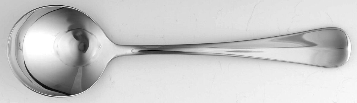 Beget (Stainless, Hotel) Round Bowl Soup Spoon (Cream Soup) by WMF Flatware-1