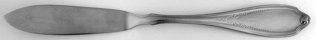 English Rose-Beaded Rose (Stainless) Flat Handle Master Butter Knife by WMF Flatware-1