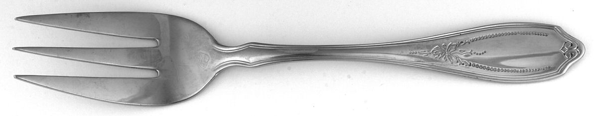 English Rose-Beaded Rose (Stainless) Medium Solid Cold Meat Serving Fork by WMF Flatware-1