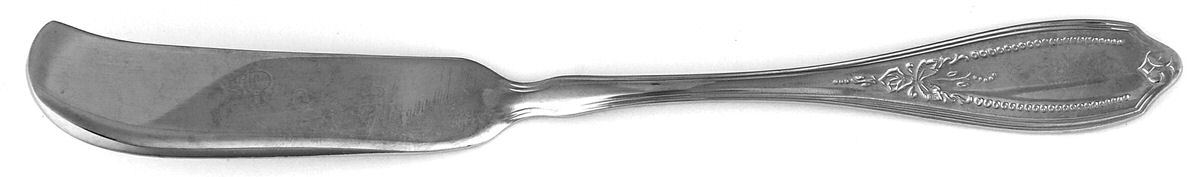 English Rose-Beaded Rose (Stainless) Flat Handle Master Butter Knife by WMF Flatware-1