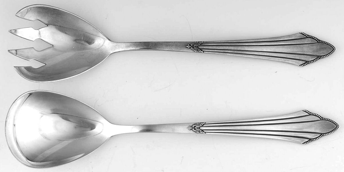 Facher (Silverplate) (2 Pc) Solid Salad Set by WMF Flatware-1