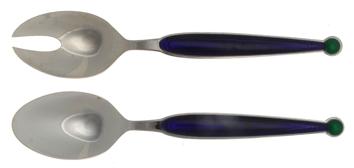 Fantasia-Blue & Green (Stainless) (2 Pc) Solid Salad Set by WMF Flatware-1