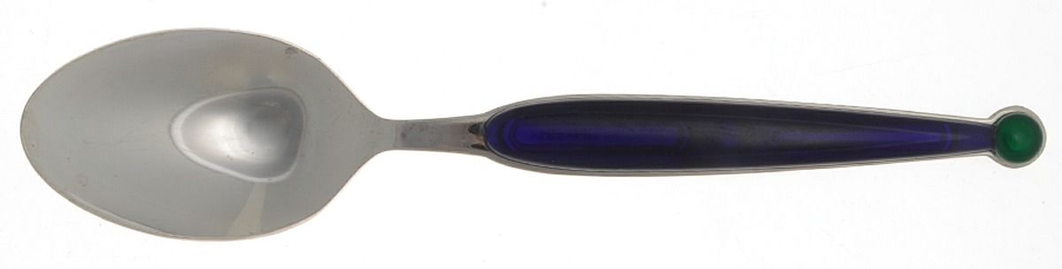 Fantasia-Blue & Green (Stainless) Solid Salad Serving Spoon by WMF Flatware-1