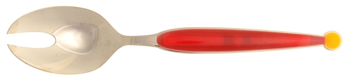 Fantasia-Red & Yellow (Stainless) Solid Salad Serving Fork by WMF Flatware-1