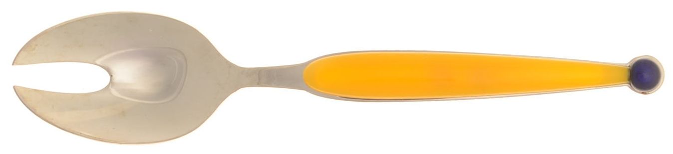 Fantasia-Yellow & Blue (Stainless) Solid Salad Serving Fork by WMF Flatware-1