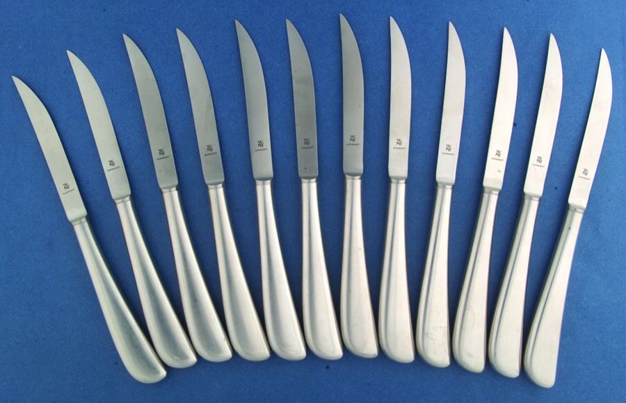 WMF28 (STAINLESS) (Set of 12) Individual Steak Knifes w/Hollow Hdl by WMF Flatware-1