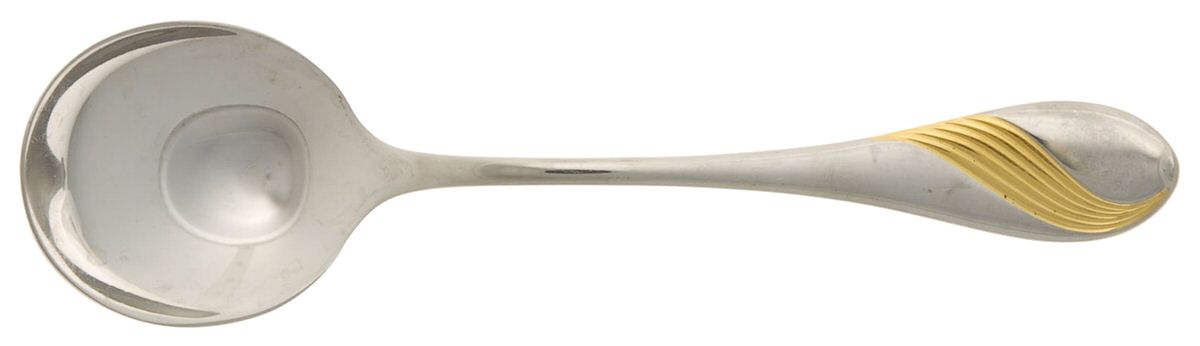 Golden Charm (Stainless) Round Bowl Soup Spoon (Cream Soup) by WMF Flatware-1