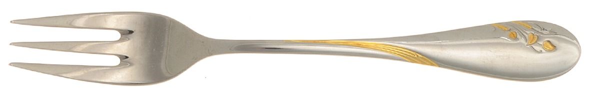 Golden Impressions (Stainless, Gold Accent) Pastry Fork by WMF Flatware-1