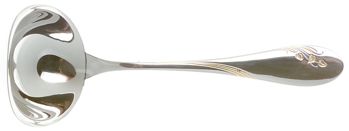 Golden Impressions (Stainless, Gold Accent) Solid Gravy Ladle by WMF Flatware-1
