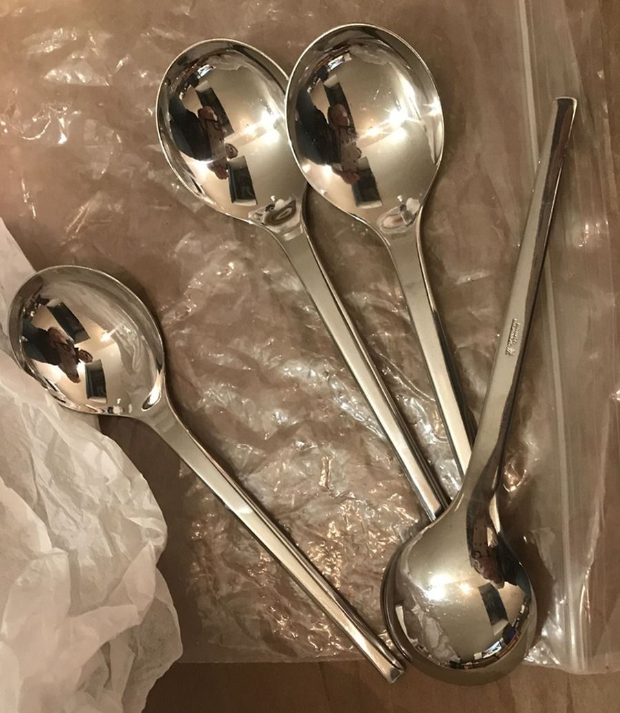 Helsinki (Stainless) Round Bowl Soup Spoon (Cream Soup) by WMF Flatware-1