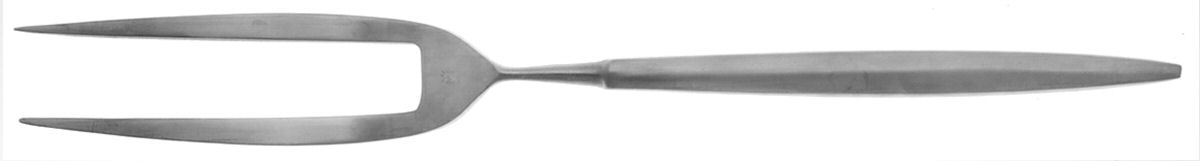 Laurel-Stockholm (Stainless, Newer, Satin) Large Stainless-Prong Roast Carving Fork by WMF Flatware-1