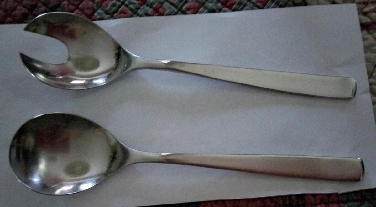 Line (Newer, Stainless) (2 Pc) Solid Salad Set by WMF Flatware-1