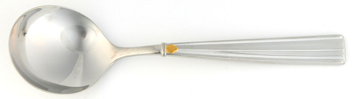 Odeon (Stainless) Round Bowl Soup Spoon (Cream Soup) by WMF Flatware-1