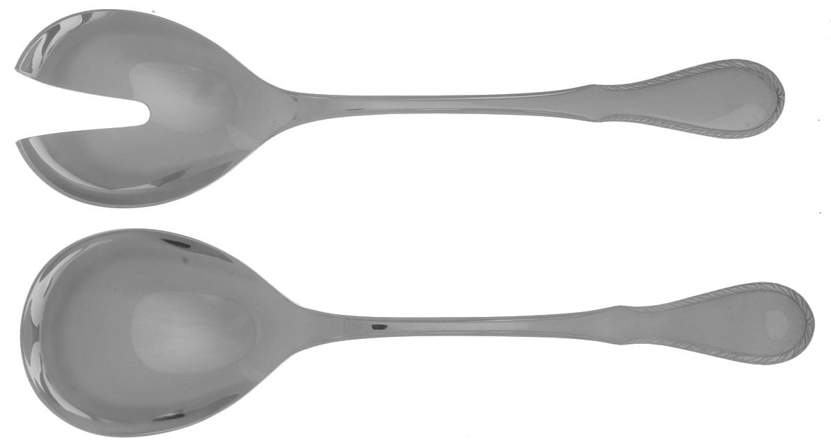Serena (Stainless, Rope Edge) (2 Pc) Solid Salad Set by WMF Flatware-1