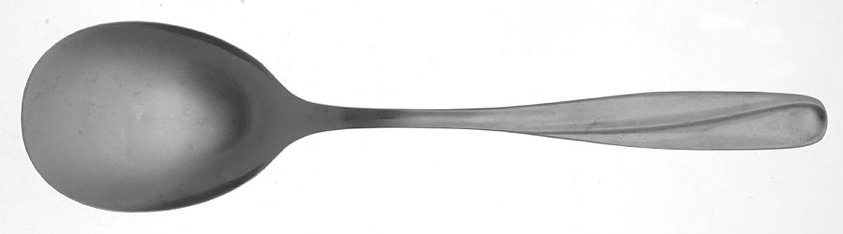 Serena (Stainless, Wave Design) Solid Salad Serving Spoon by WMF Flatware-1